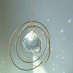 von lani sonnenfaenger suncatcher kristalle goldener circles galaxy wunderschoen-gemacht
