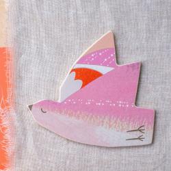 Kaisu Mari wandschmuck mini soulbird vogel hymy pinker wunderschoen-gemacht