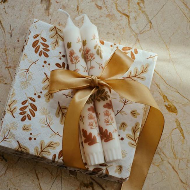 broste copenhagen papierservietten autumn leaves blaetter braune wunderschoen-gemacht