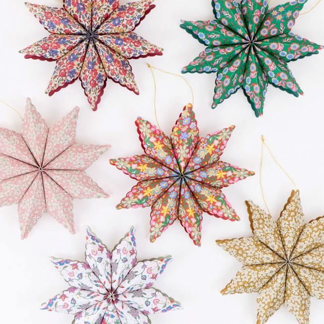 meri meri papiersterne liberty blumenmuster bunte wunderschoen-gemacht