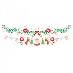 meri meri weihnachtsgirlande weihnachtsmann rentiere blumen wunderschoen-gemacht