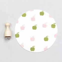 perlenfischer stempel apfel mini wunderschoen-gemacht