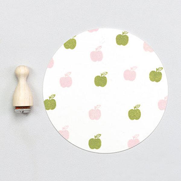 perlenfischer stempel apfel mini wunderschoen-gemacht