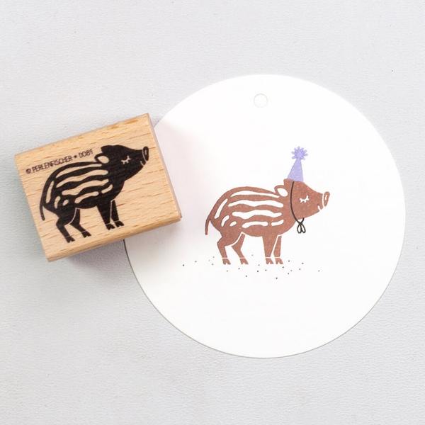 perlenfischer stempel frischling wildschwein wunderschoen-gemacht