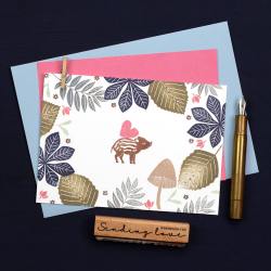 perlenfischer stempel frischling wildschwein wunderschoen-gemacht