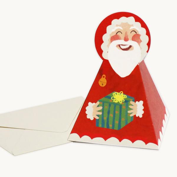 hadley paper goods karte weihnachtsmann santa claus nikolaus wunderschoen-gemacht