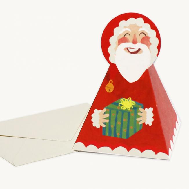 hadley paper goods karte weihnachtsmann santa claus nikolaus wunderschoen-gemacht