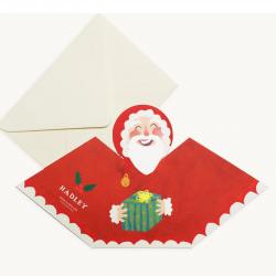 hadley paper goods karte weihnachtsmann santa claus nikolaus wunderschoen-gemacht