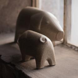 dbkd swedish pigs keramik weihnachtsschweine schweinchen beige wunderschoen-gemacht