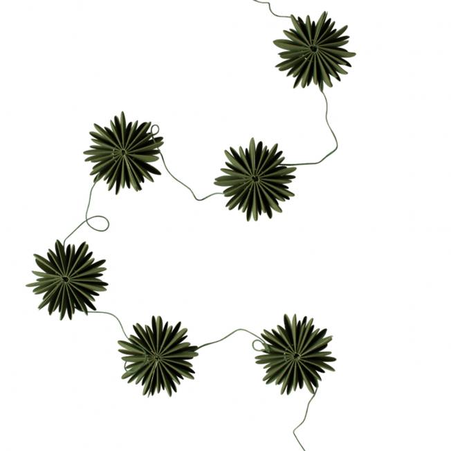dbkd papier schneeflocken girlande garland flakes gruene wunderschoen-gemacht