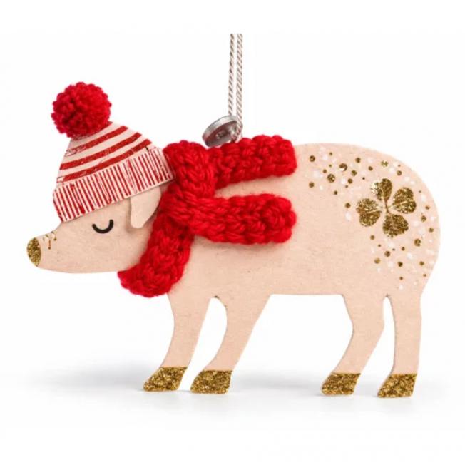 good old friends winter herzwaermtiere schweinchen gestrickter schal muetze wunderschoen-gemacht