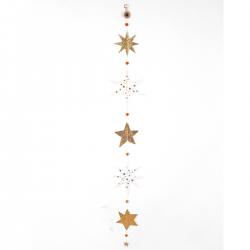 good old friends grosse sternenkette weiss gold transparentpapier wunderschoen-gemacht