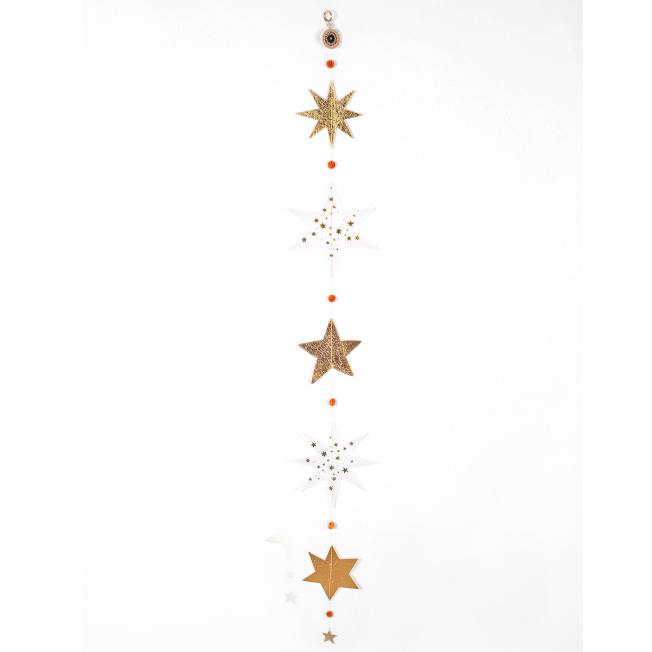 good old friends grosse sternenkette weiss gold transparentpapier wunderschoen-gemacht