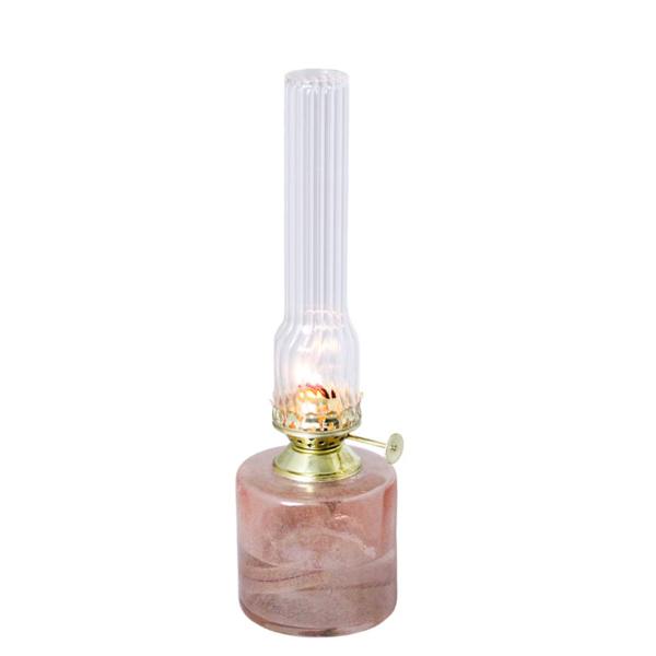 stroemshaga petroleumlampen glas ash pink rosa geriffeltes wunderschoen-gemacht