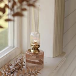 stroemshaga petroleumlampen glas ash pink rosa geriffeltes wunderschoen-gemacht