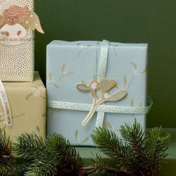 rico design geschenkpapier mint gold mistelzweige wunderschoen-gemacht
