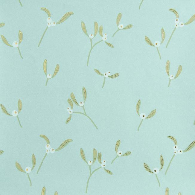 rico design geschenkpapier mint gold mistelzweige wunderschoen-gemacht