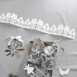 ib laursen tischgirlande papierbaeume weisse papier haeuser wunderschoen-gemacht