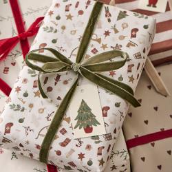 ib laursen geschenkpapierrolle my nostalgic christmas weihnachtssymbole wunderschoen-gemacht