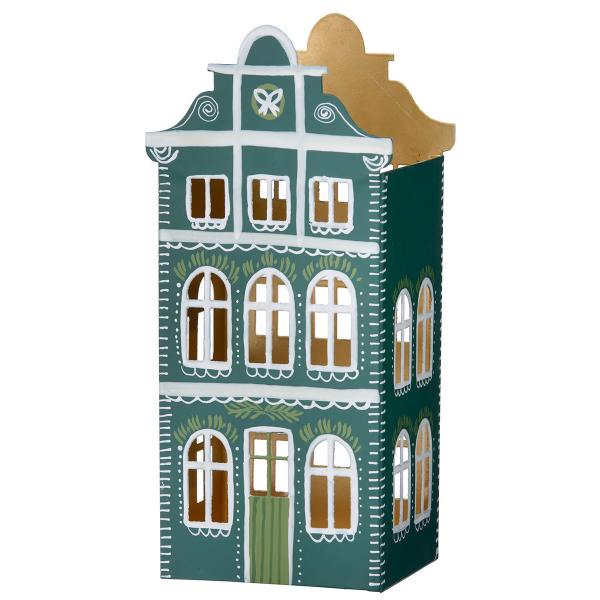 bungalow dk lichthaus bemaltes lebkuchen metall haus  wunderschoen-gemacht