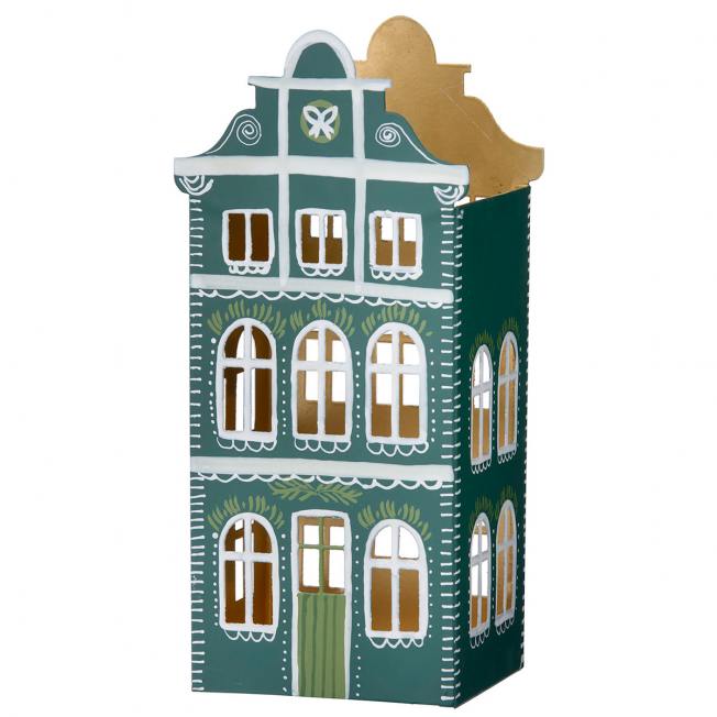 bungalow dk lichthaus bemaltes lebkuchen metall haus  wunderschoen-gemacht