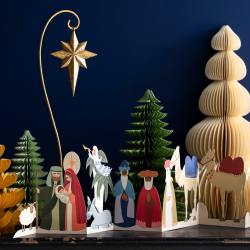 bungalow dk paper tischgirlande weihnachtskrippe holy night nativity wunderschoen-gemacht