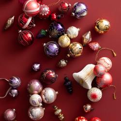 bungalow dk christbaumkugeln boho rote muster seraphim wunderschoen-gemacht