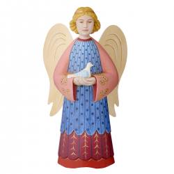bungalow dk weihnachtsengel kerzenleuchter angel with dove taube vogel wunderschoen-gemacht