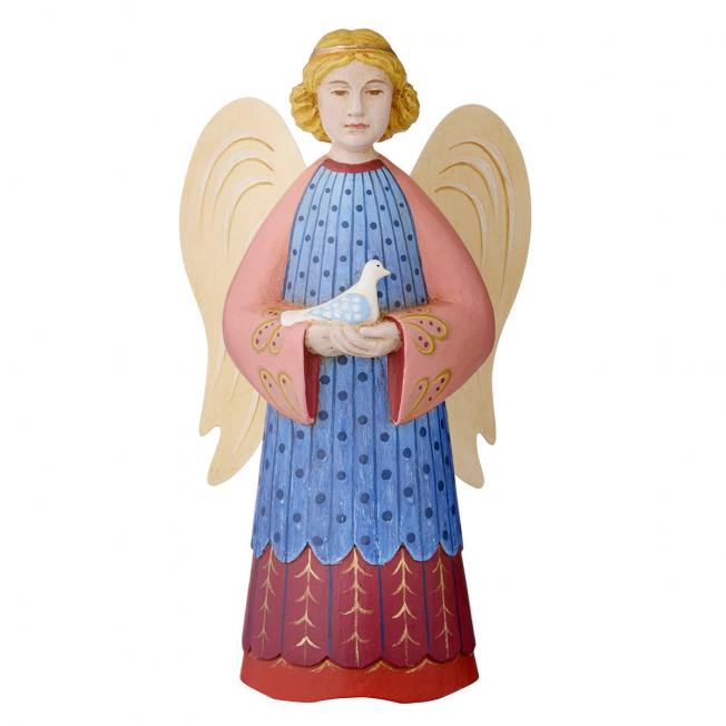 bungalow dk weihnachtsengel kerzenleuchter angel with dove taube vogel wunderschoen-gemacht