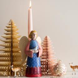 bungalow dk weihnachtsengel kerzenleuchter angel with dove taube vogel wunderschoen-gemacht