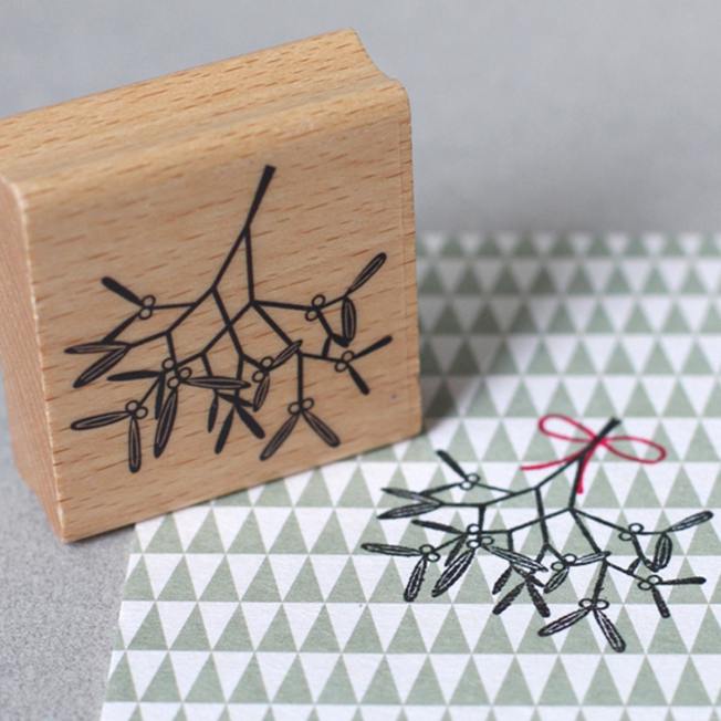 perlenfischer stempel mistelzweig wunderschoen-gemacht