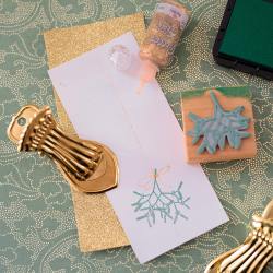perlenfischer stempel mistelzweig wunderschoen-gemacht