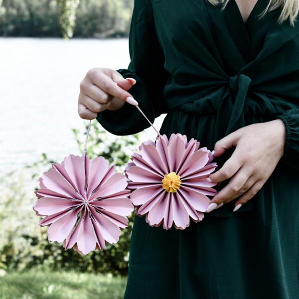 Papierblume "Blomsterhuit" pink