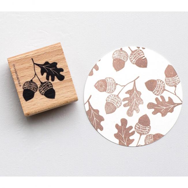 perlenfischer stempel eichel mit blatt wunderschoen-gemacht