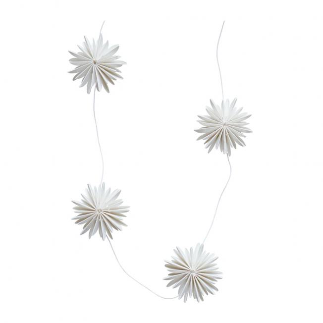 dbkd papier schneeflocken girlande garland flakes weiss wunderschoen-gemacht